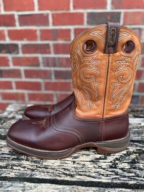 NWOB Durango Rebel 11” Men’s Sz 14D Two-Tone Brown & Tan Western Work Boots